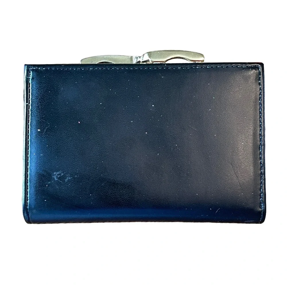 Mc Duff Made In‎ Japan Womens Black Leather Credit Card Wallet MCM Change Purse